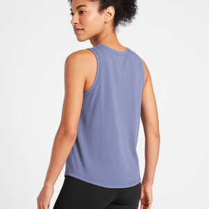 Athleta Blue Round Neck Sleeveless Lightweight Casual‎ Tank Top Extra Small